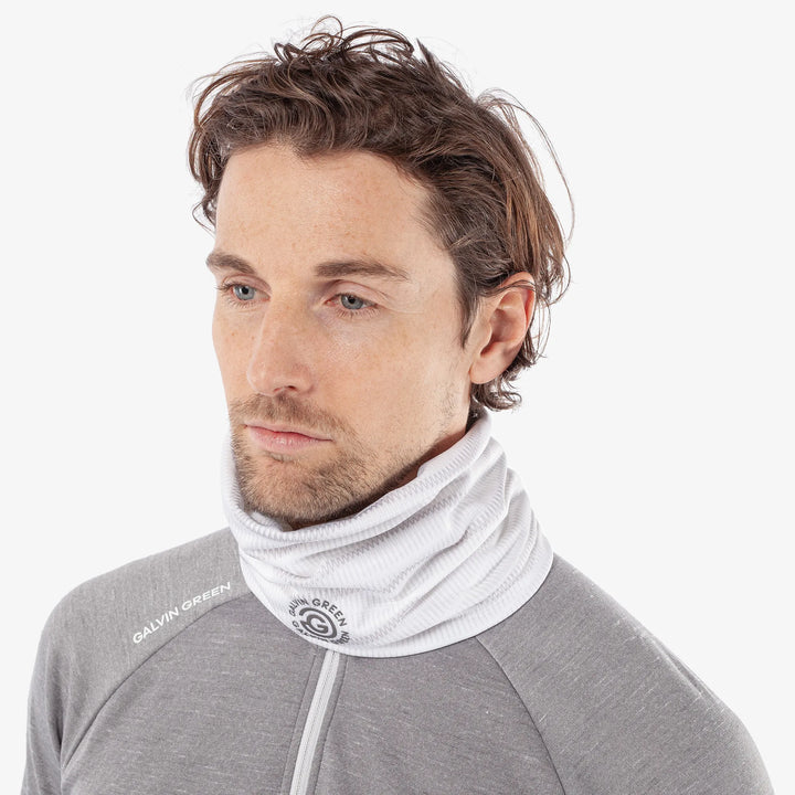 Donovan is a Insulating golf neck warmer in the color White/Cool Grey(2)