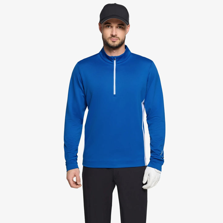 Don is a Insulating golf mid layer for Men in the color Royal Blue/White(1)