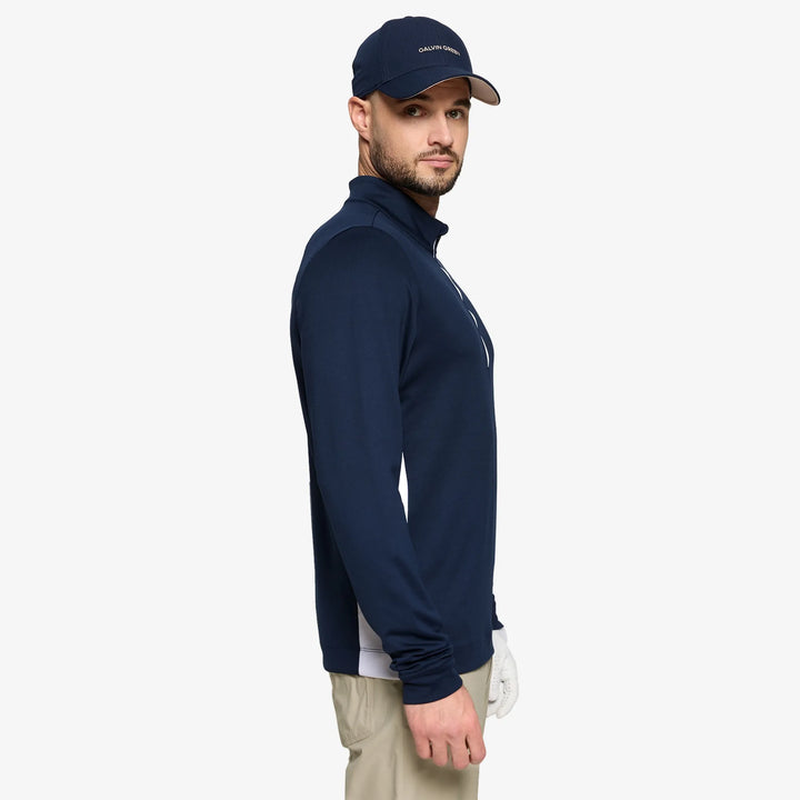 Don is a Insulating golf mid layer for Men in the color Navy/White(3)