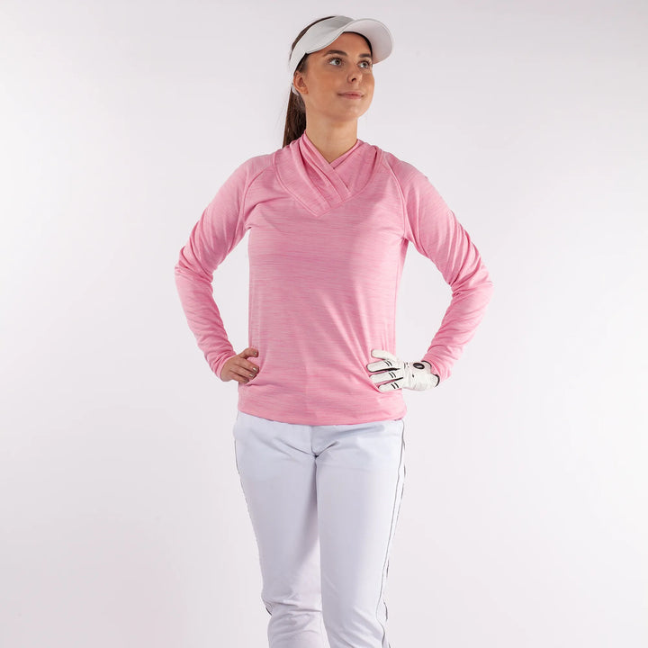 Dorali is a Insulating golf mid layer for Women in the color Imaginary Pink(1)