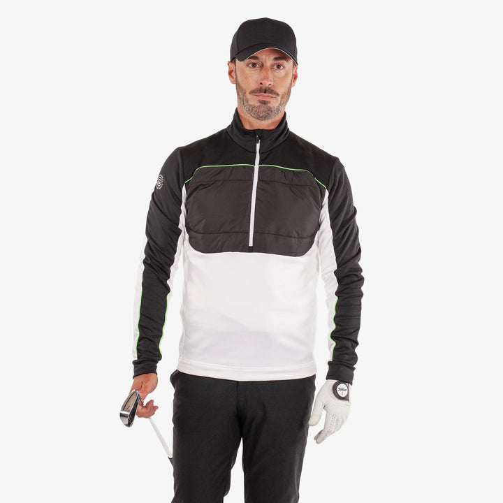 Douglas is a Insulating golf mid layer for Men in the color White/Black(1)
