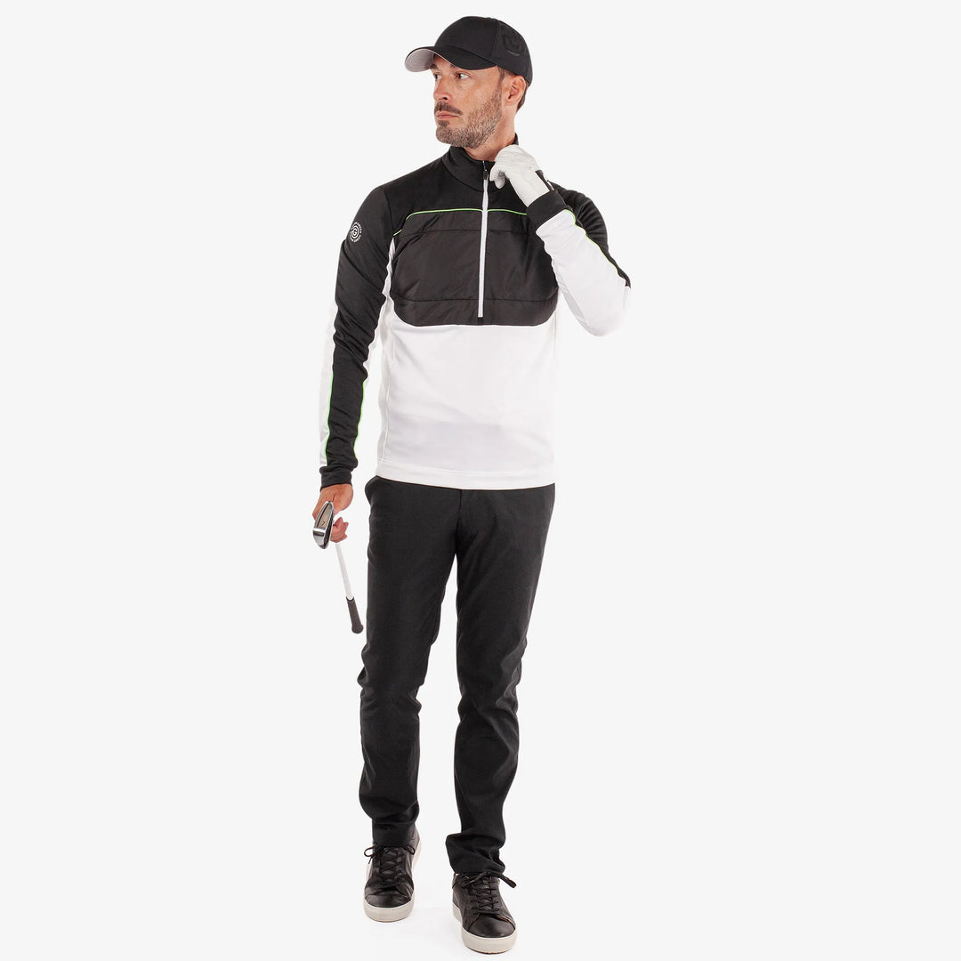 Douglas is a Insulating golf mid layer for Men in the color White/Black(2)