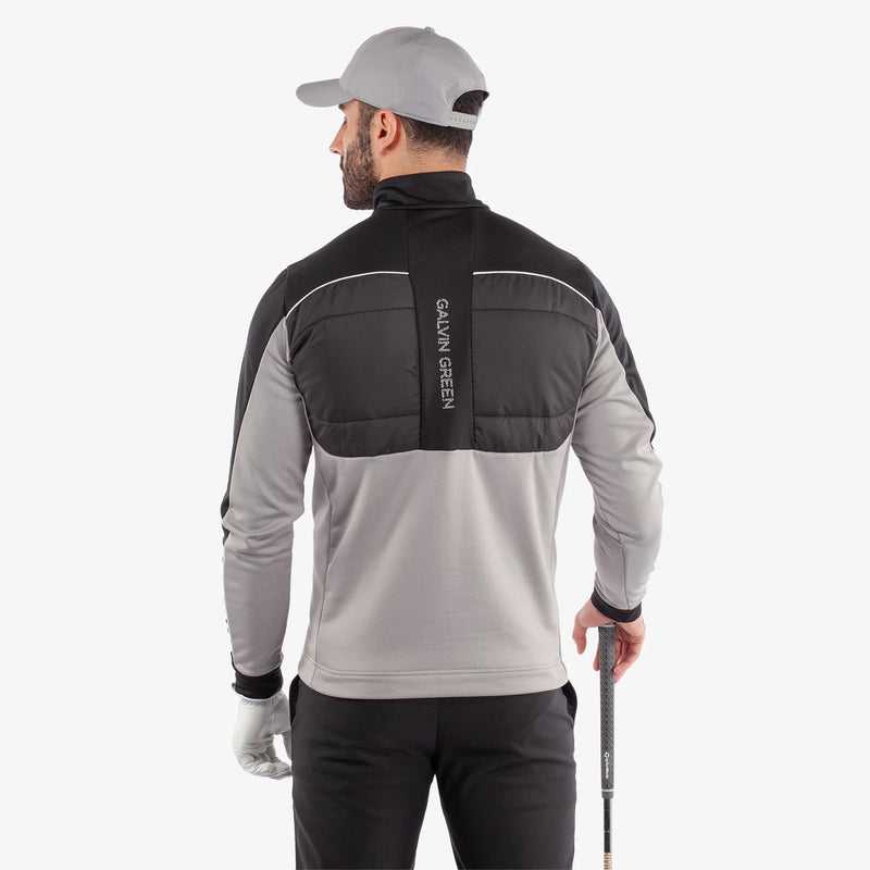 Douglas is a Insulating golf mid layer for Men in the color Sharkskin/Black(4)