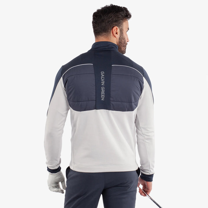 Douglas is a Insulating golf mid layer for Men in the color Cool Grey/Navy(4)
