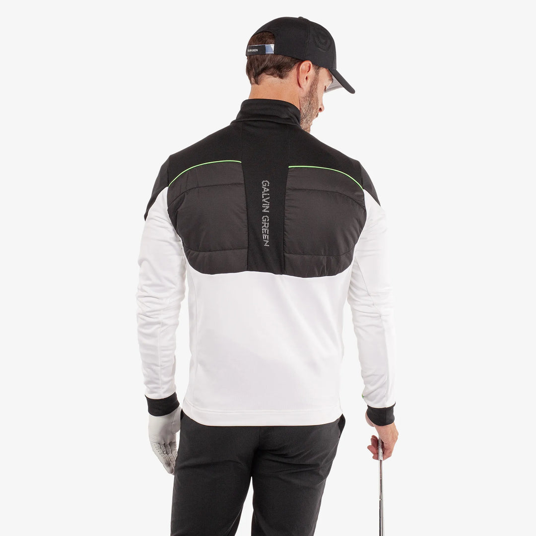 Douglas is a Insulating golf mid layer for Men in the color White/Black(4)