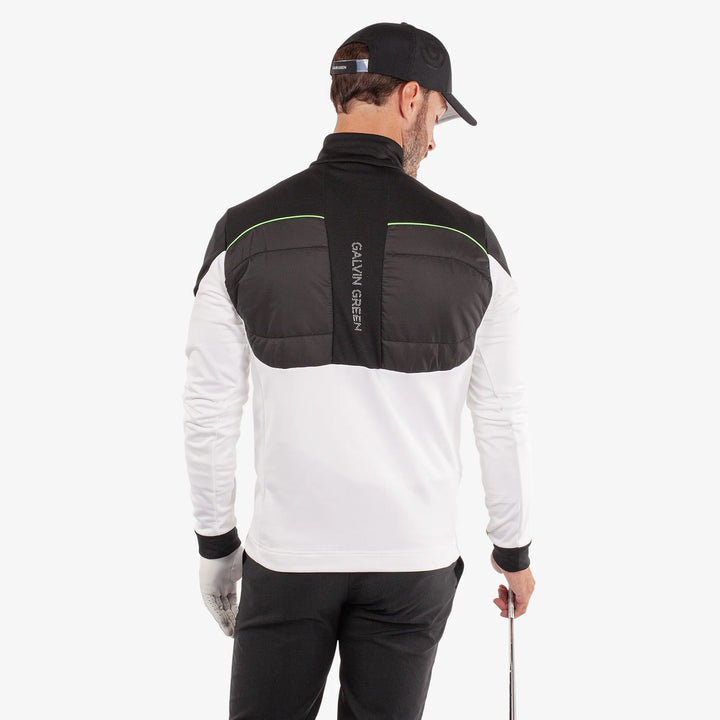 Douglas is a Insulating golf mid layer for Men in the color White/Black(4)