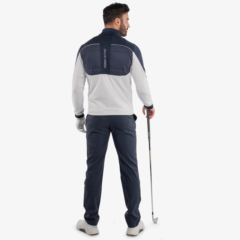 Douglas is a Insulating golf mid layer for Men in the color Cool Grey/Navy(6)