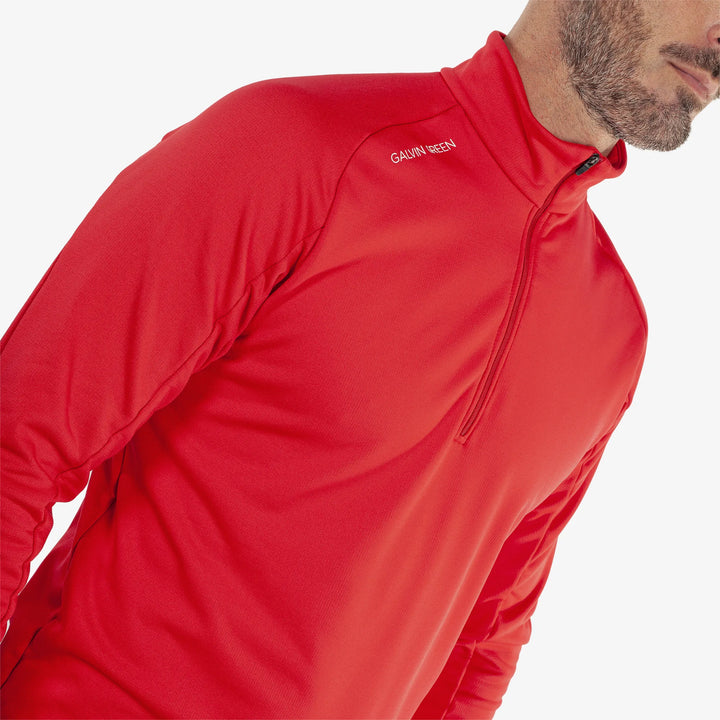 Drake is a Insulating golf mid layer for Men in the color Red(3)