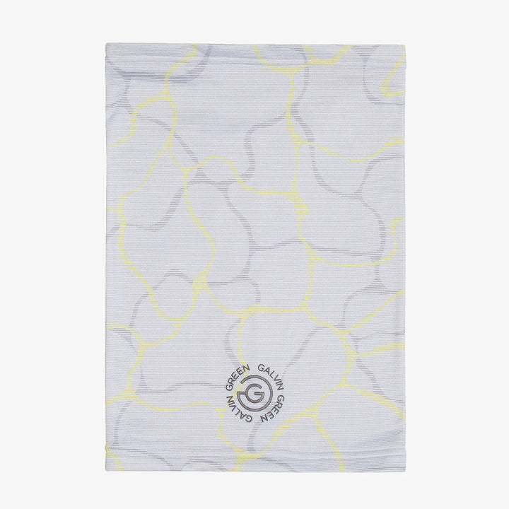 Dugan is a Insulating golf neck warmer in the color White/Sunny Lime(5)