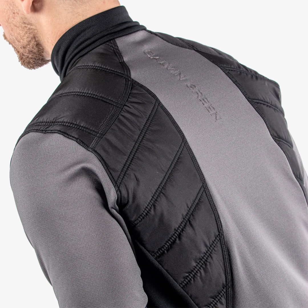 Durante is a Insulating golf mid layer for Men in the color Forged Iron/Black (7)