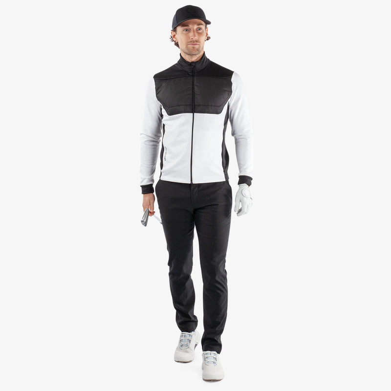 Dylan is a Insulating golf mid layer for Men in the color White/Black(2)