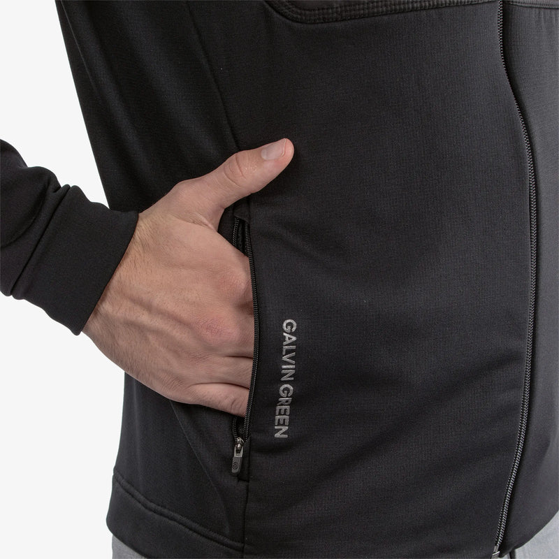 Dylan is a Insulating golf mid layer for Men in the color Black(4)