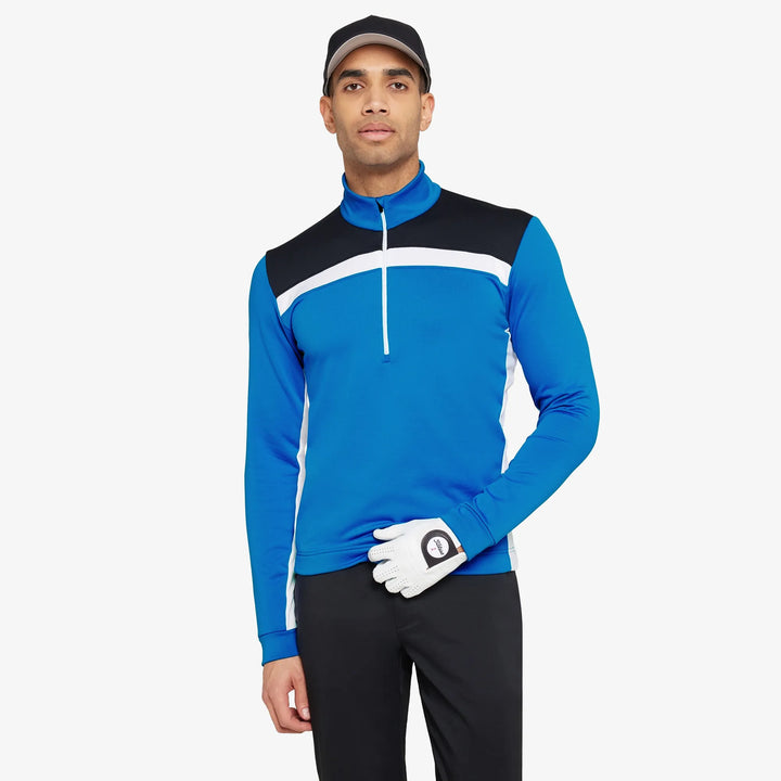 Dean is a Insulating golf mid layer for Men in the color Royal Blue/Black(1)