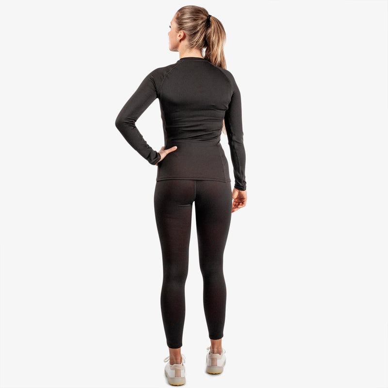 Elaine is a Thermal base layer golf top for Women in the color Black/Red(9)