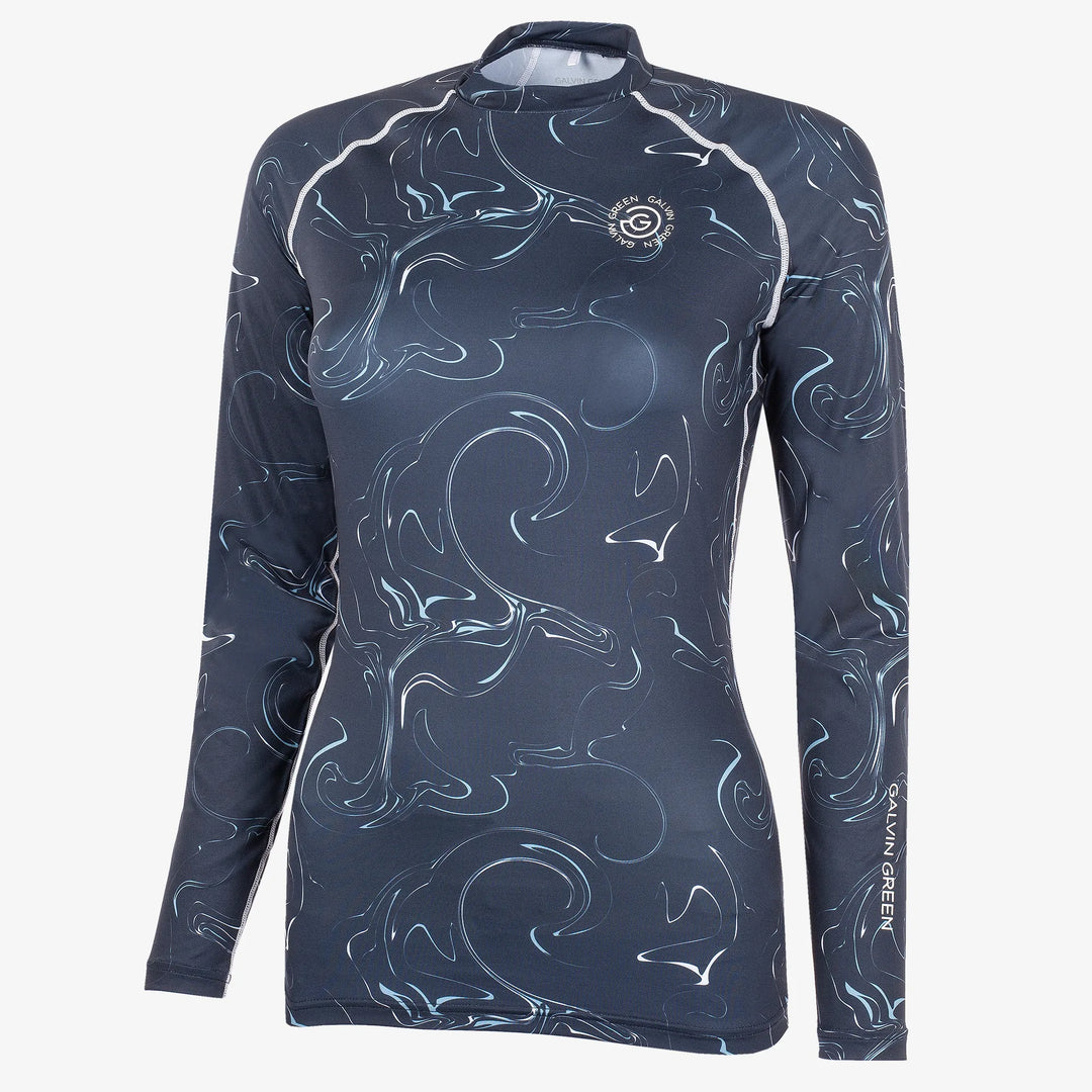 Ella is a UV protection golf top for Women in the color Navy/White(0)