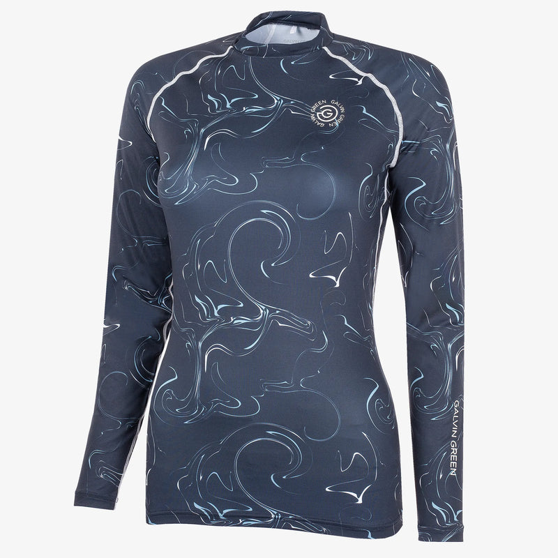 Ella is a UV protection golf top for Women in the color Navy/White(0)