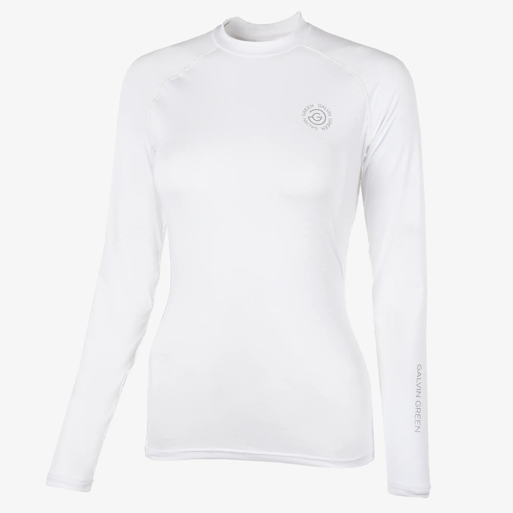 Ella is a UV protection golf top for Women in the color White(0)