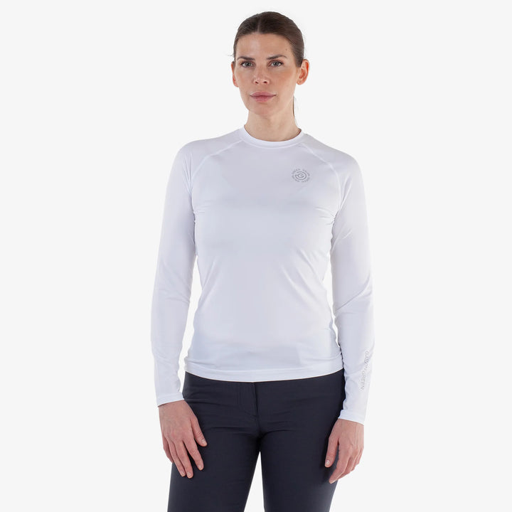 Ella is a UV protection golf top for Women in the color White(1)