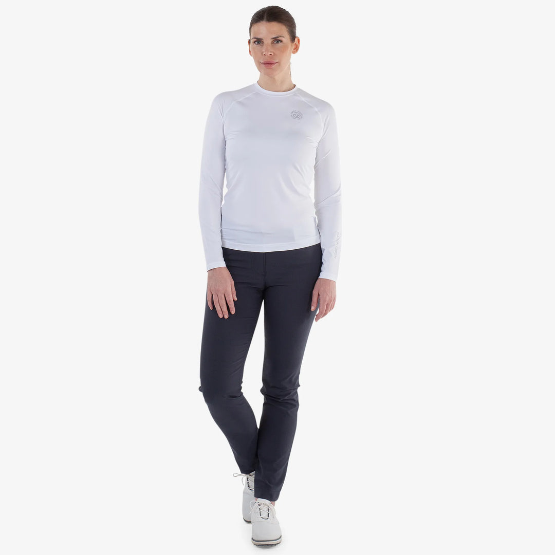 Ella is a UV protection golf top for Women in the color White(2)