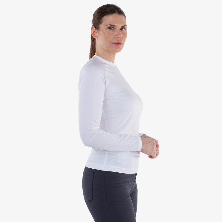 Ella is a UV protection golf top for Women in the color White(3)