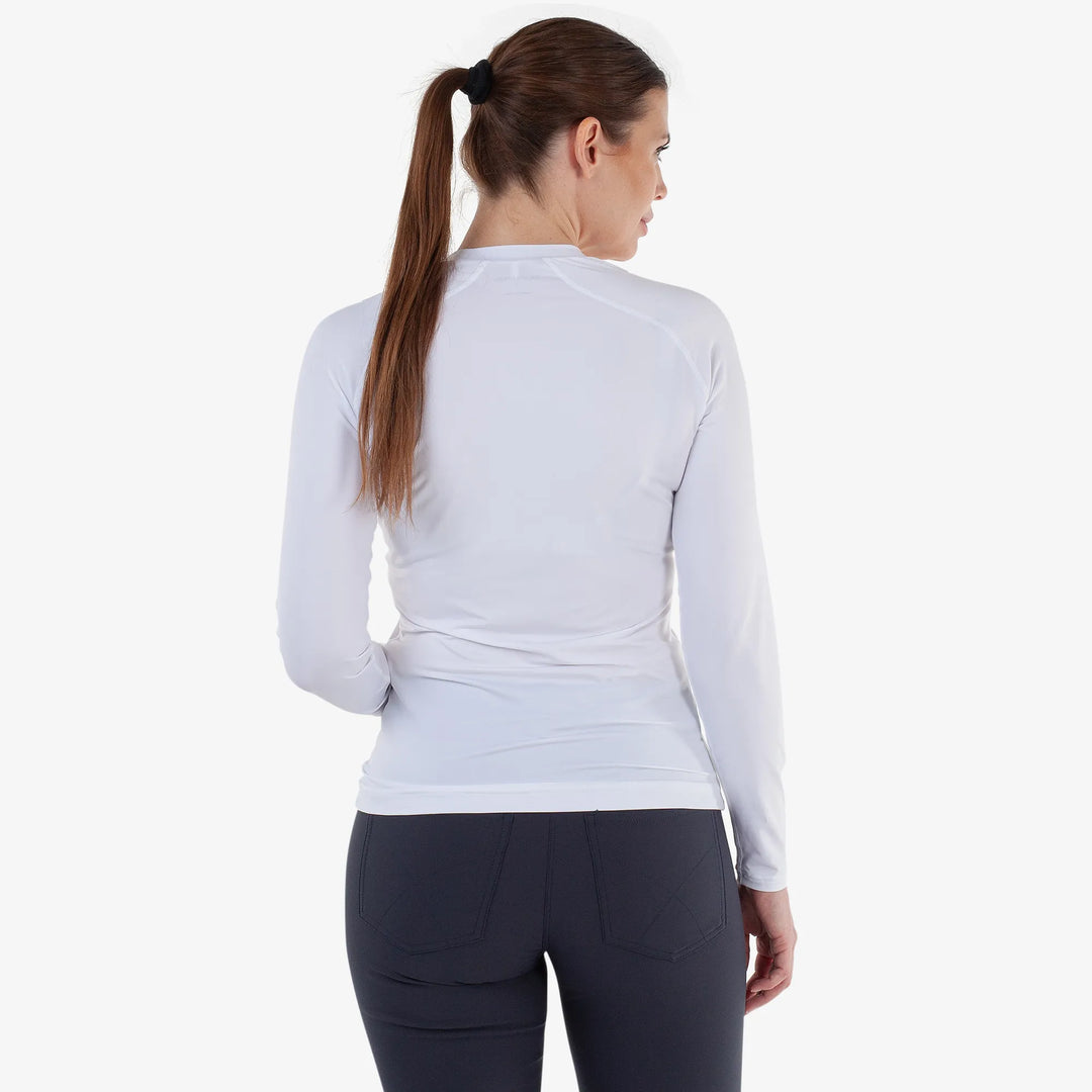 Ella is a UV protection golf top for Women in the color White(4)