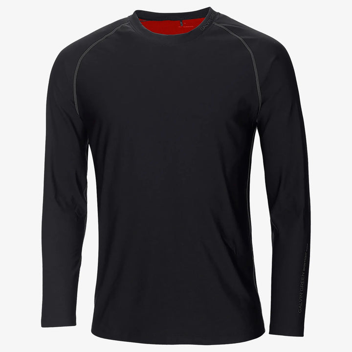 Elmo is a Thermal base layer golf top for Men in the color Black/Red(0)
