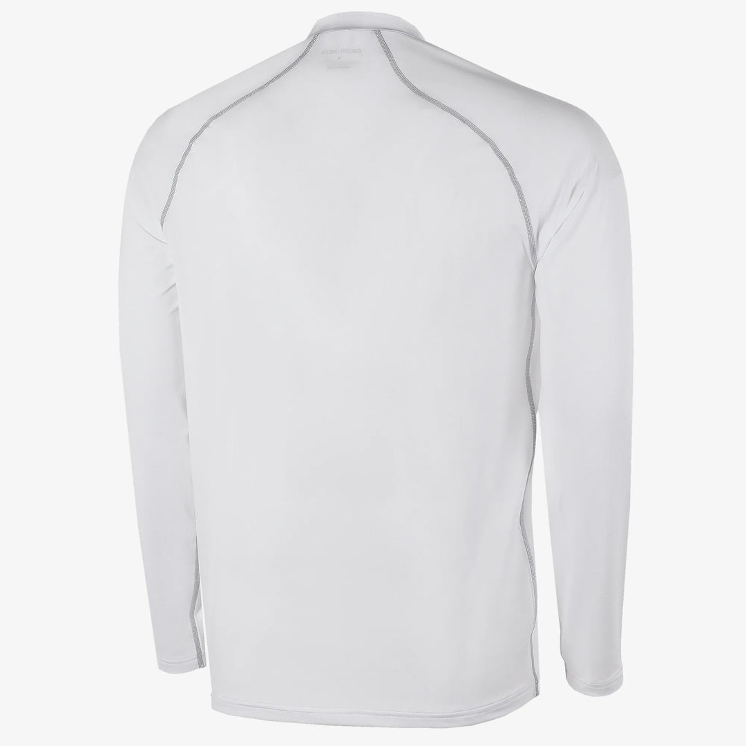 Enzo is a UV protection golf top for Men in the color White/Cool Grey(7)