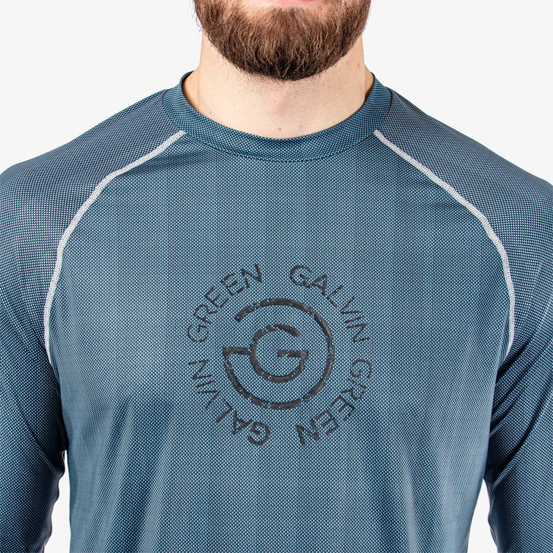 Enzo is a UV protection golf top for Men in the color Navy/Blue(5)