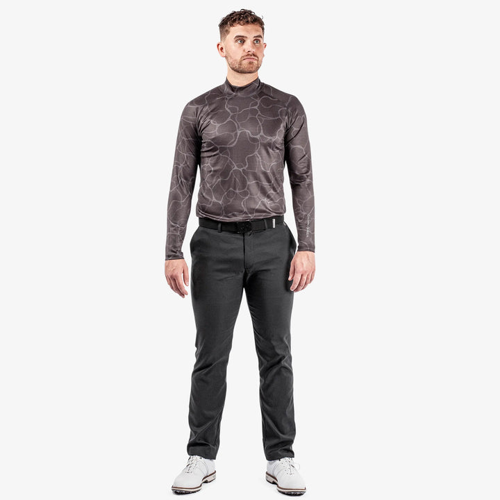Ethan is a Thermal base layer golf top for Men in the color Black/Sharkskin(2)