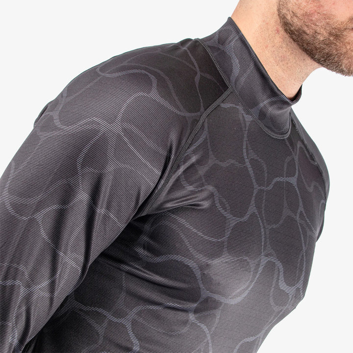 Ethan is a Thermal base layer golf top for Men in the color Black/Sharkskin(3)