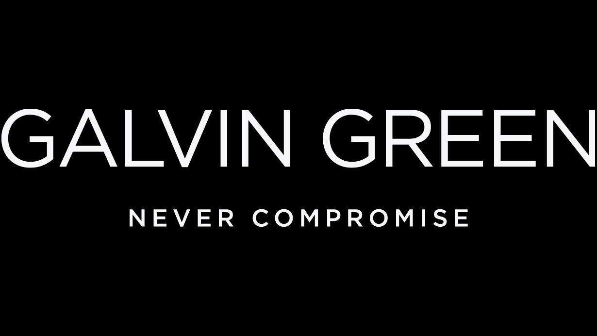 Galvin Green Footer logo Black and White