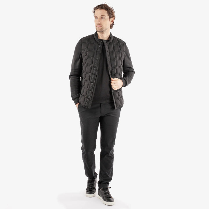 Hector is a Windproof and water repellent golf vest for Men in the color Black(2)