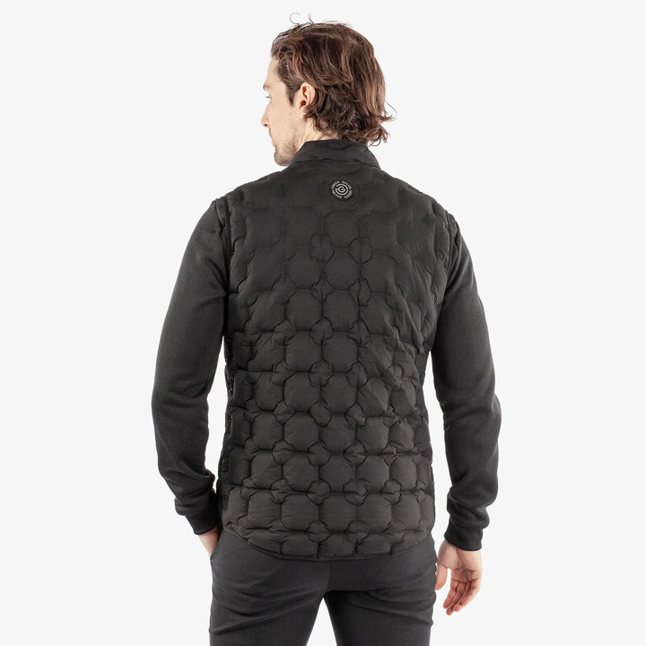 Hector is a Windproof and water repellent golf vest for Men in the color Black(5)