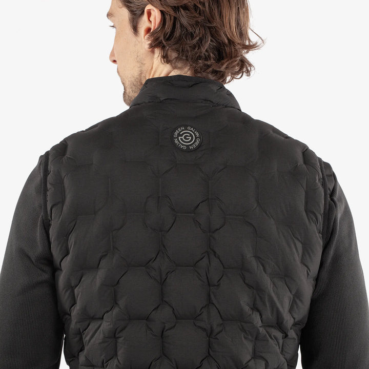 Hector is a Windproof and water repellent golf vest for Men in the color Black(6)