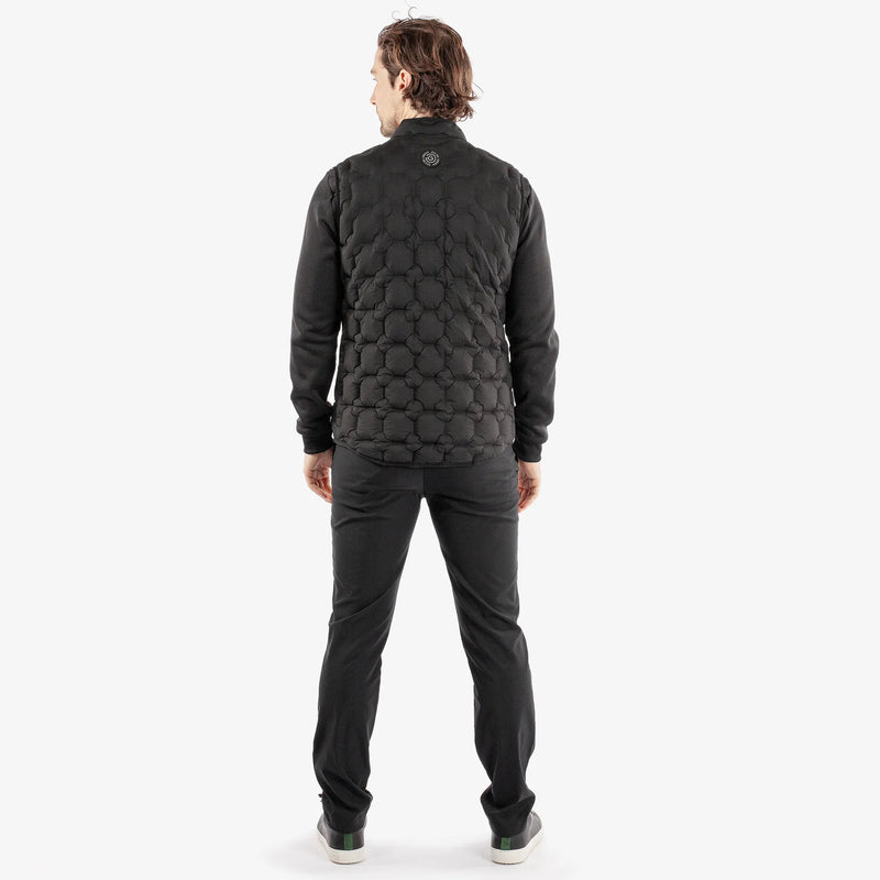 Hector is a Windproof and water repellent golf vest for Men in the color Black(7)