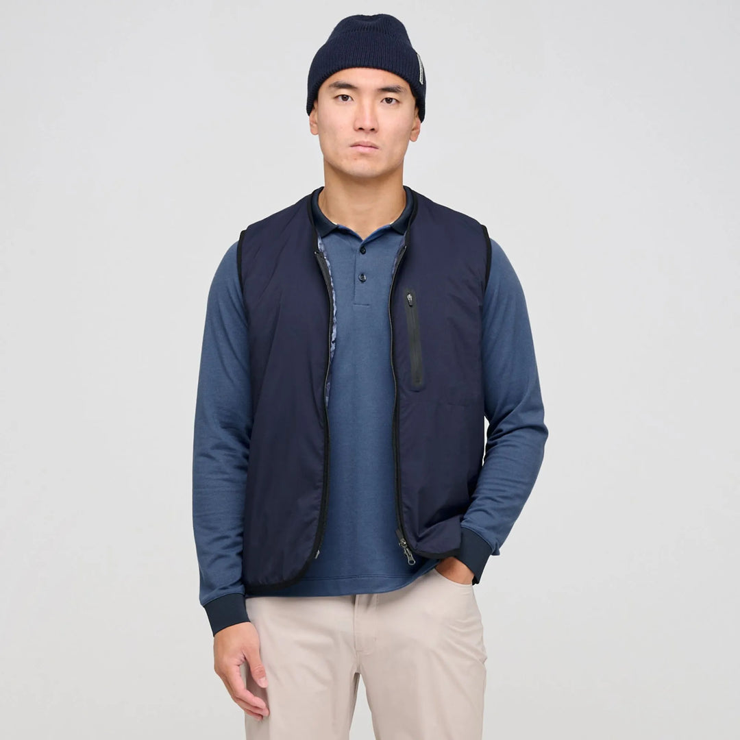 Lamar  is a Windproof and water repellent golf vest for Men in the color Navy(1)