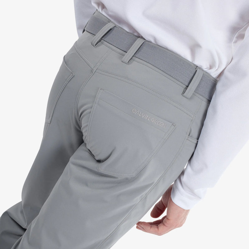 Lane is a Windproof and water repellent golf pants for Men in the color Sharkskin(4)