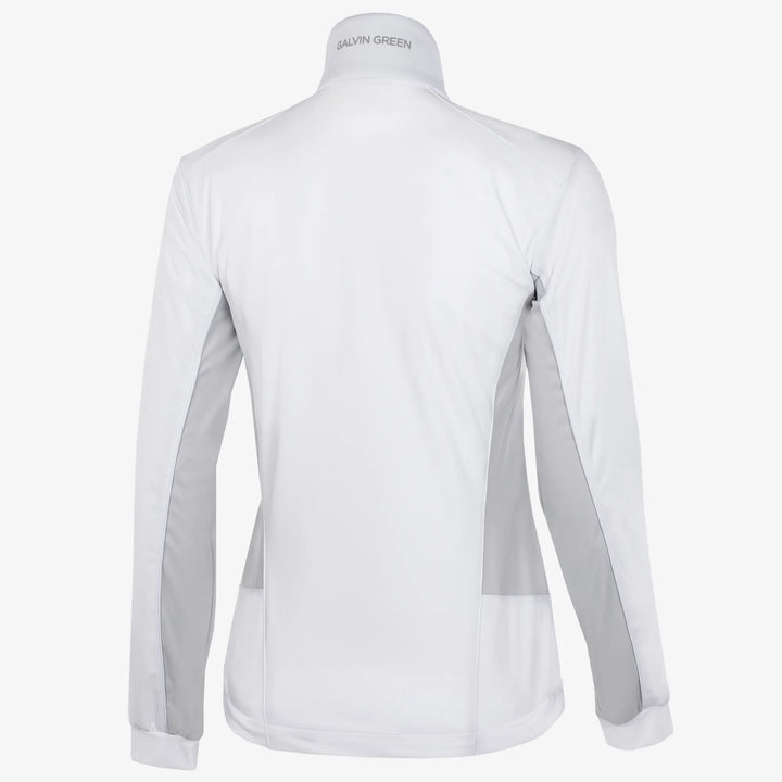 Larissa is a Windproof and water repellent golf jacket for Women in the color White/Cool Grey(9)