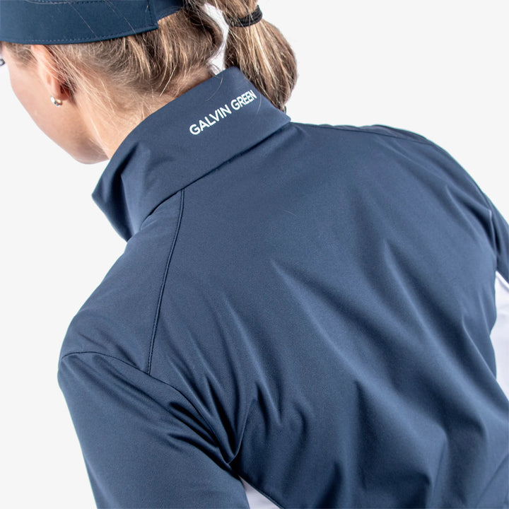 Larissa is a Windproof and water repellent golf jacket for Women in the color Navy/White(8)