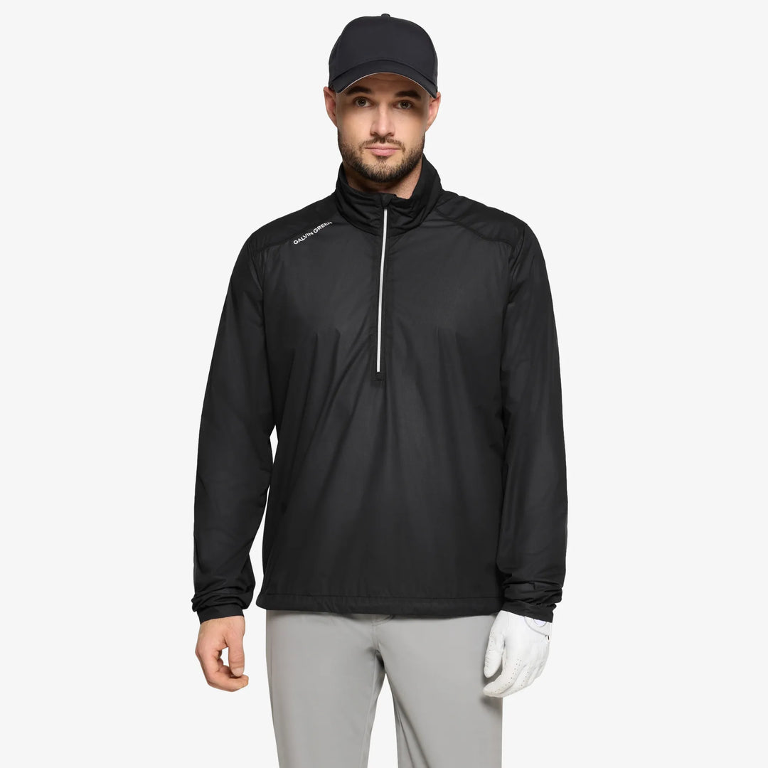 Larry Windproof and water repellent golf jacket Black – Galvin Green Larry Windproof and water repellent golf jacket Black – Galvin Green