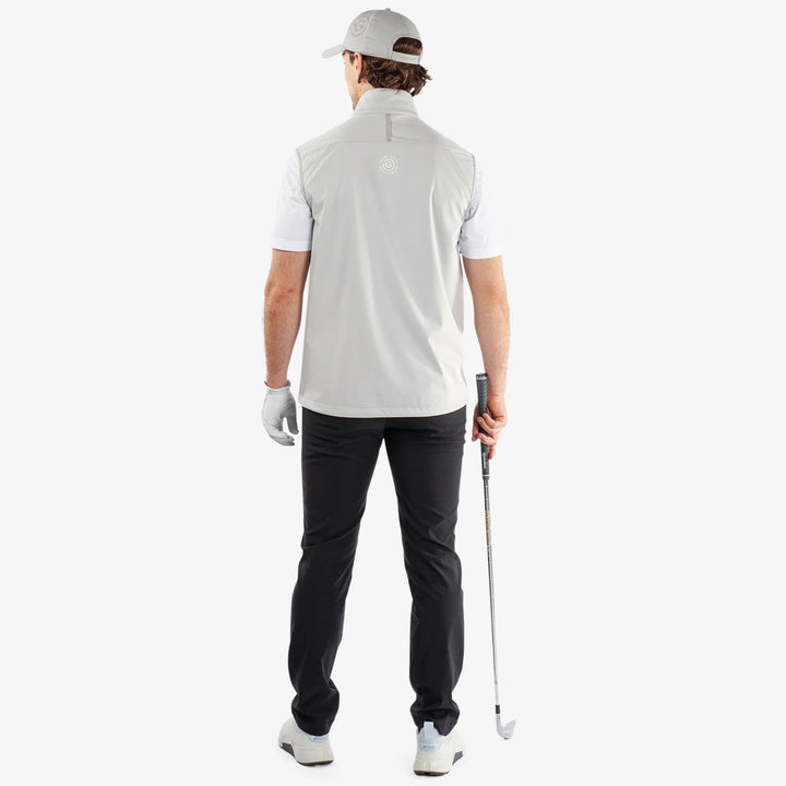 Lathan is a Windproof and water repellent golf vest for Men in the color White/Cool Grey(7)