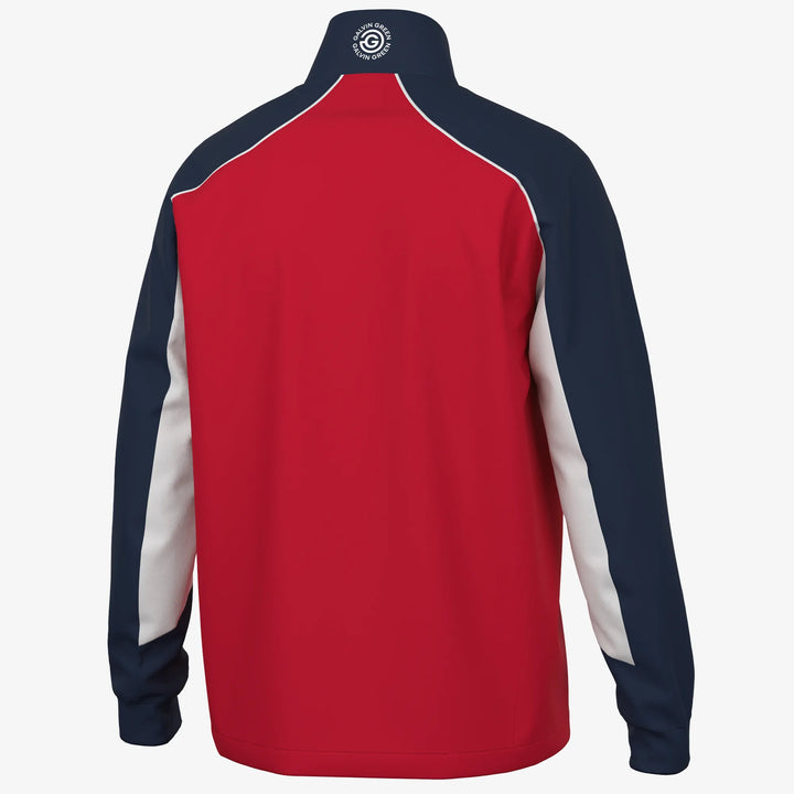 Laurent is a Windproof and water repellent golf jacket for Men in the color Red/Navy(7)