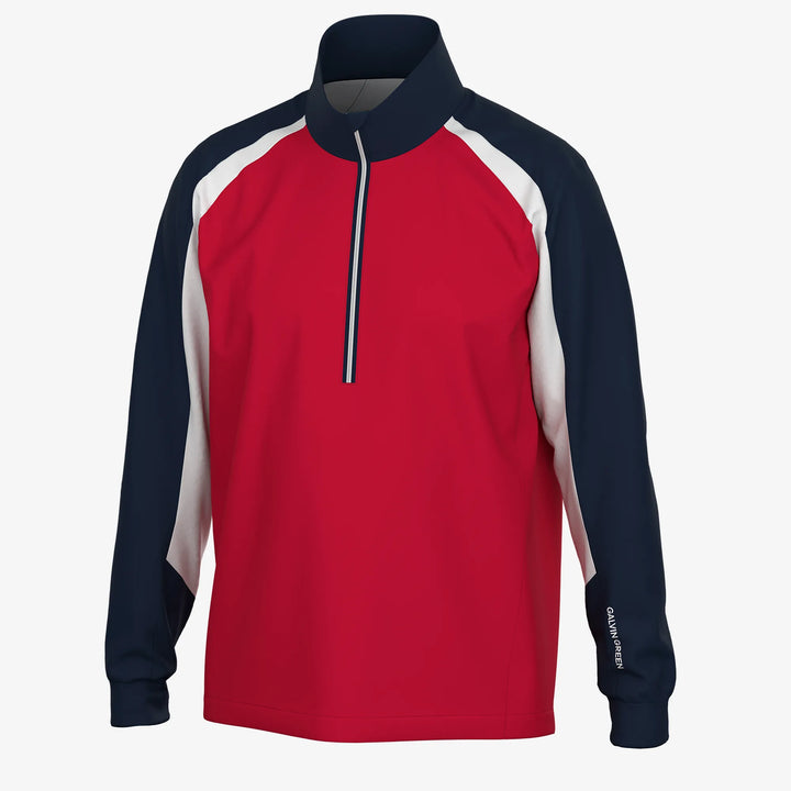 Laurent is a Windproof and water repellent golf jacket for Men in the color Red/Navy(0)