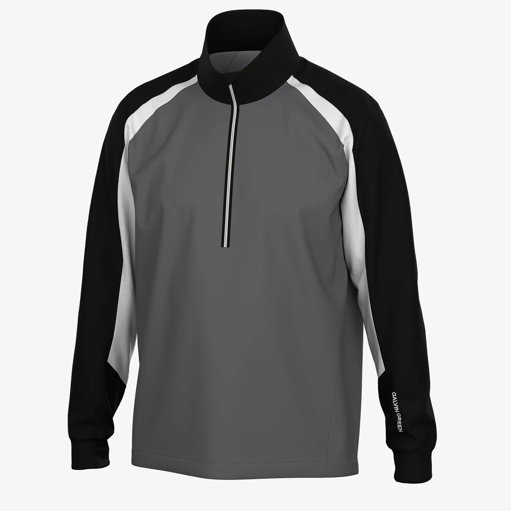 Laurent is a Windproof and water repellent golf jacket for Men in the color Forged Iron/Black (0)