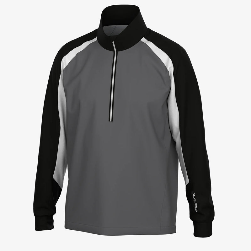 Laurent is a Windproof and water repellent golf jacket for Men in the color Forged Iron/Black (0)