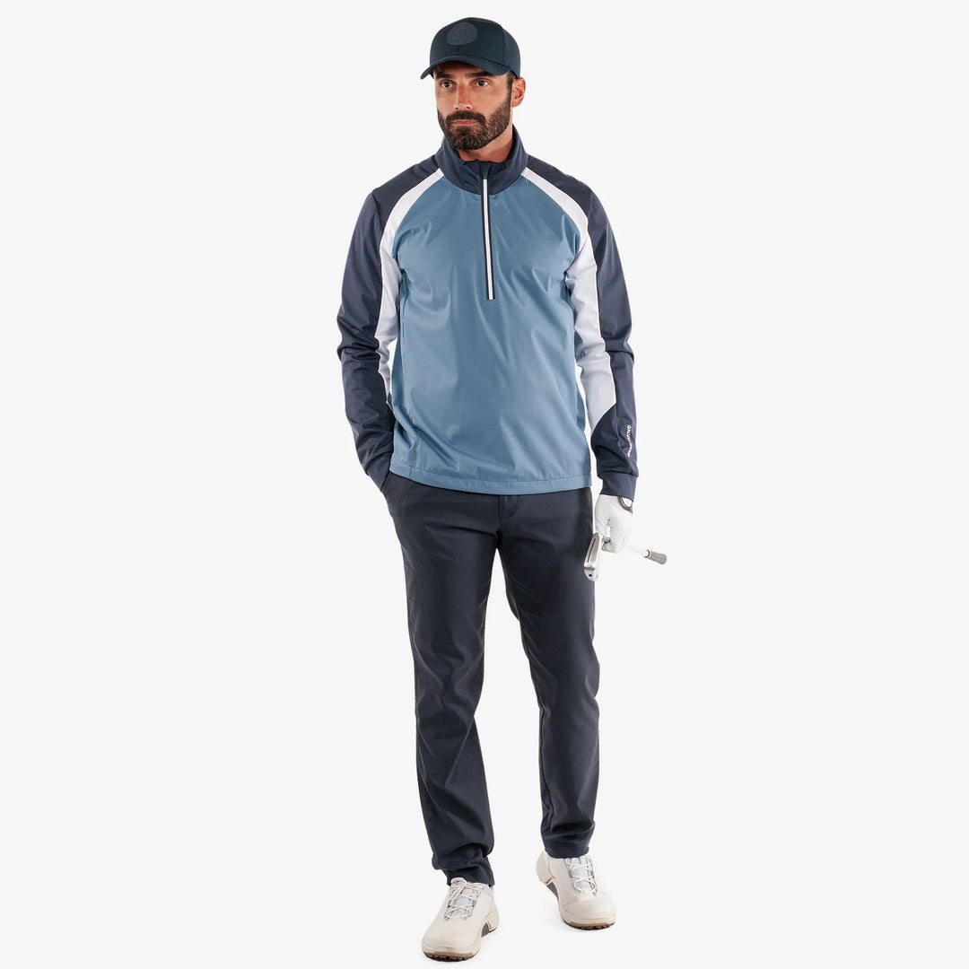 Laurent is a Windproof and water repellent golf jacket for Men in the color Moonlight Blue/Navy(2)