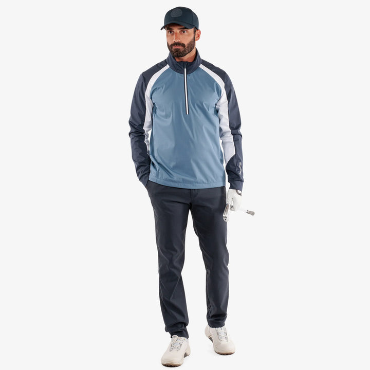 Laurent is a Windproof and water repellent golf jacket for Men in the color Moonlight Blue/Navy(2)