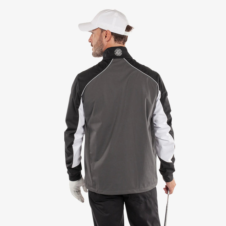 Laurent is a Windproof and water repellent golf jacket for Men in the color Forged Iron/Black (4)