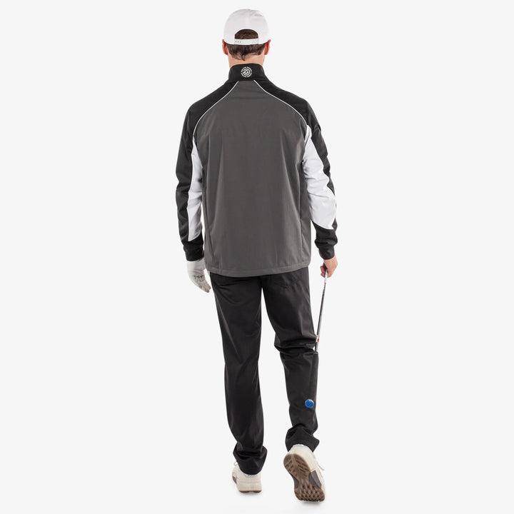 Laurent is a Windproof and water repellent golf jacket for Men in the color Forged Iron/Black (6)