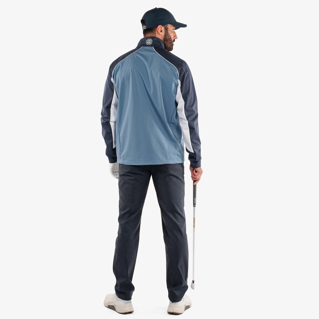 Laurent is a Windproof and water repellent golf jacket for Men in the color Moonlight Blue/Navy(6)